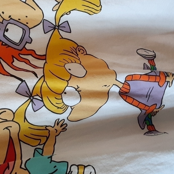 Nickelodeon Rugrats character graphic print white short sleeve shirt S/M - Picture 3 of 7